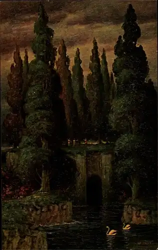 Künstler Ak Hoy, Walter, Im heiligen Hain