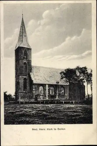 Ak Beilen Drenthe Niederlande, Ned. Herv. Kerk