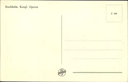Ak Stockholm Schweden, Kungl. Operan