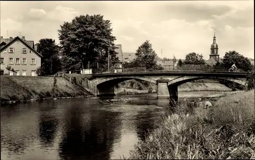 Ak Flöha in Sachsen, Flöhabrücke