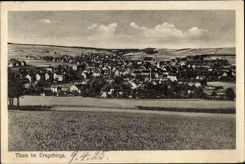Ak Thum im Erzgebirge Sachsen, Panorama