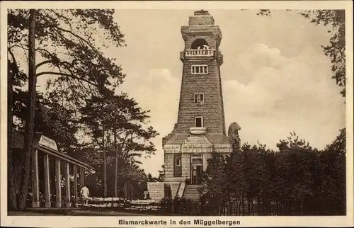 Ak Berlin Köpenick, Müggelberge, Bismarckwarte, Turm
