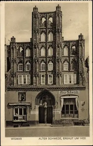 Ak Hansestadt Wismar, Restaurant Alter Schwede