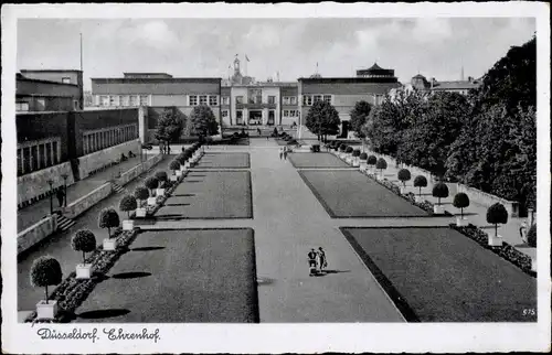 Ak Düsseldorf am Rhein, Ehrenhof, Parkanlage