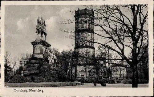 Ak Duisburg im Ruhrgebiet, Kaiserberg, Denkmal, Turm