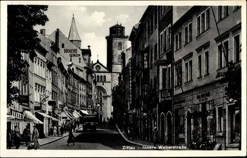 Ak Zittau in Sachsen, Innere Weberstraße, Drogerie Heimlein