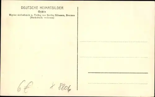 Ak Oybin in Sachsen, Partie am Thomasweg, Fachwerkhaus