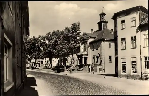 Ak Bad Berka in Thüringen, Straßenpartie mit Häuserfront