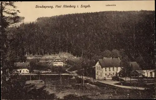 Ak Hirschsprung Altenberg im Erzgebirge, Gasthaus Gadenmühle