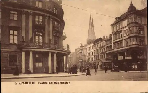 Ak Berlin, Poststraße am Molkenmarkt