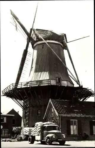 Ak Harderwijk Gelderland, Korenmolen De Hoop