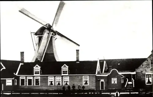 Ak Westzaan Zaanstad Nordholland Niederlande, Blauwselmolen Het Welvaren