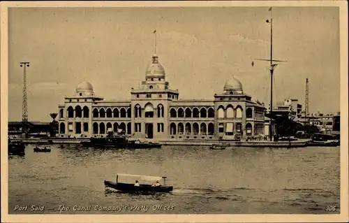 Ak Port Said Ägypten, The Canal Company's Pretty Offices