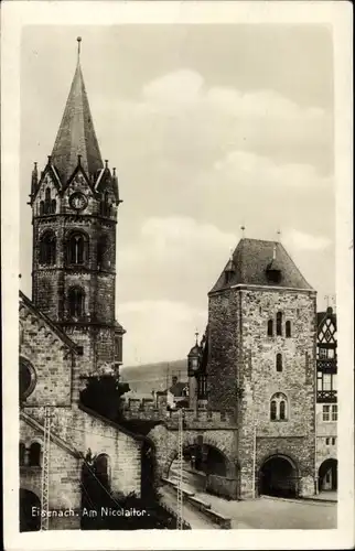 Ak Lutherstadt Eisenach in Thüringen, Am Nicolaitor