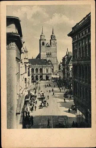 Ak Magdeburg an der Elbe, Alter Markt, Johanniskirche