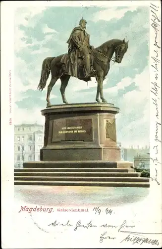 Ak Magdeburg, Kaiserdenkmal