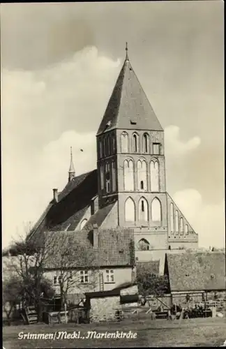 Ak Grimmen in Mecklenburg, Marienkirche