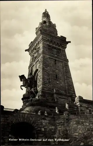 Ak Steinthaleben Kyffhäuserland in Thüringen, Kyffhäuser, Kaiser Wilhelm Denkmal