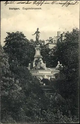 Ak Stuttgart, Eugensbrunnen