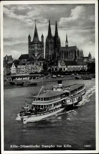 Ak Köln am Rhein, Köln-Düsseldorfer Dampfer, Dom