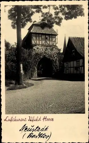 Ak Ilfeld am Harz Thüringen, Fachwerkhaus, Tor