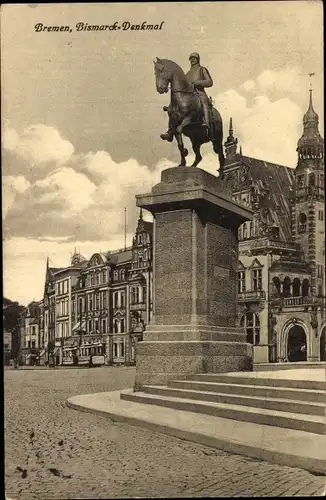 Ak Hansestadt Bremen, Bismarck-Denkmal