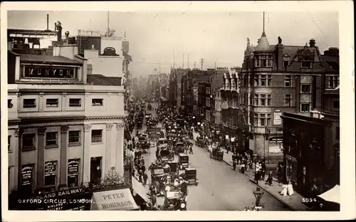 Ak City of Westminster London England, Oxford Circus