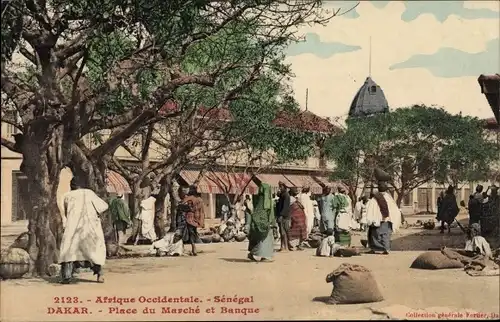 Ak Dakar Senegal, Place du Marché et Banque