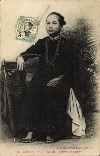 Ak Saigon Cochinchine Vietnam, Femme de Saigon