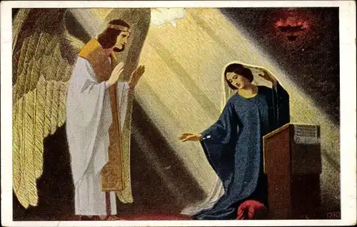 Künstler Ak Fugel, Gebh., Mariä Verkündigung, biblische Szene