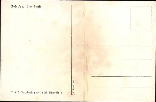 Künstler Ak Fugel, Gebh., Joseph wird verkauft, biblische Szene