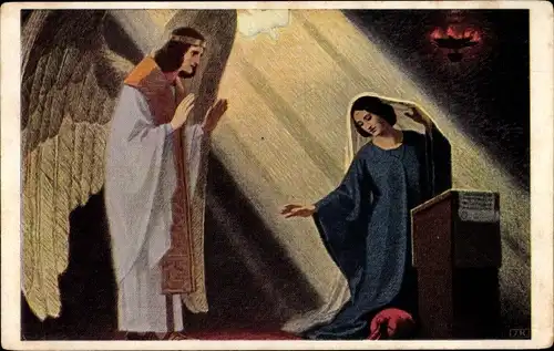 Künstler Ak Fugel, Gebh., Mariä Verkündigung, biblische Szene