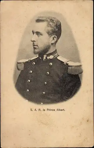 Ak König Albert I. von Belgien, Portrait