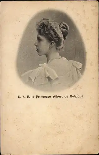 Ak Elisabeth Gabriele in Bayern, Königin von Belgien, Portrait
