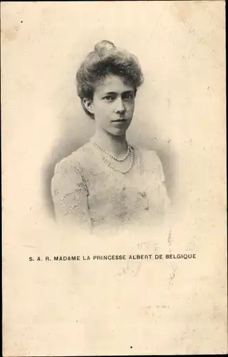 Ak Elisabeth Gabriele in Bayern, Königin von Belgien, Portrait