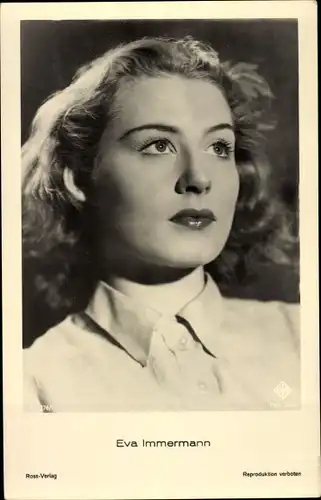 Ak Schauspielerin Eva Immermann, Portrait