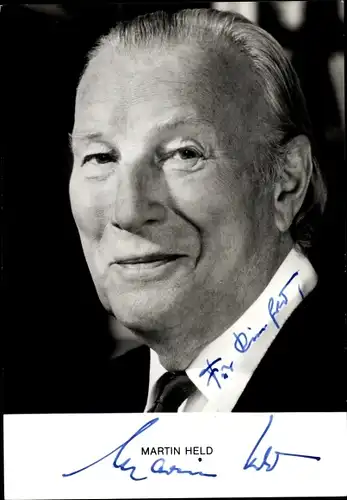 Ak Schauspieler Martin Held, Autogramm