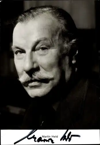 Ak Schauspieler Martin Held, Portrait, Autogramm