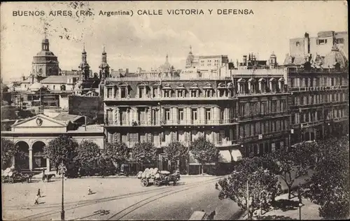 Ak Buenos Aires Argentinien, Calle Victoria y Defensa