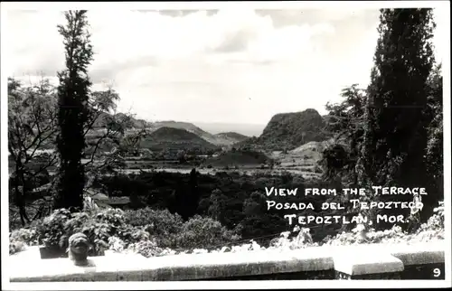 Ak Tepoztlán Mexico, view from the terrace