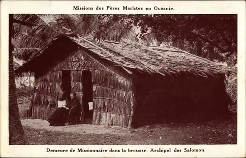 Ak Salomoninseln Ozeanien, Demeure de Missionaire dans la brousse