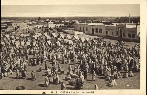 Ak El Djem Tunesien, Un jour de marché