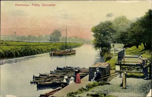 Ak Doncaster Yorkshire England, Hexthorpe, Flatts