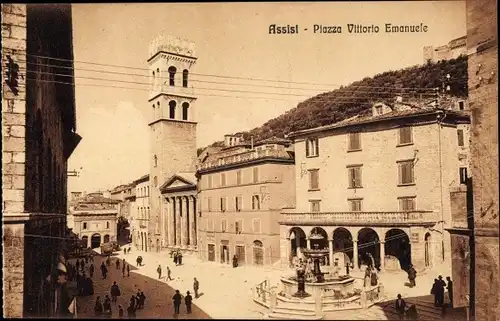 Ak Assisi Umbria, Piazza Vittorio Emanuele