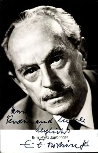 Ak Schauspieler Ernst Fritz Fürbringer, Portrait, Autogramm