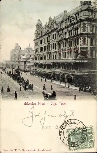 Ak Cape Town Kapstadt Südafrika, Adderley Street