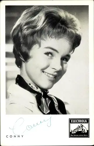 Ak Sängerin Cornelia Froboess, Electrola Schallplatten, Holiday in Honolulu, Autogramm