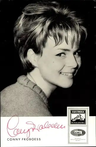 Ak Sängerin Conny Froboess, Portrait, Autogramm