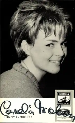 Ak Sängerin Conny Froboess, Portrait, Autogramm