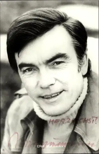 Ak Schauspieler Erik Schumann, Portrait, Autogramm